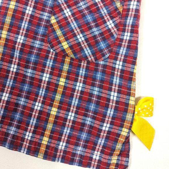 Vintage Copper Key Dress Girls Size 2 Red Plaid Shift School - Picture 2 of 4